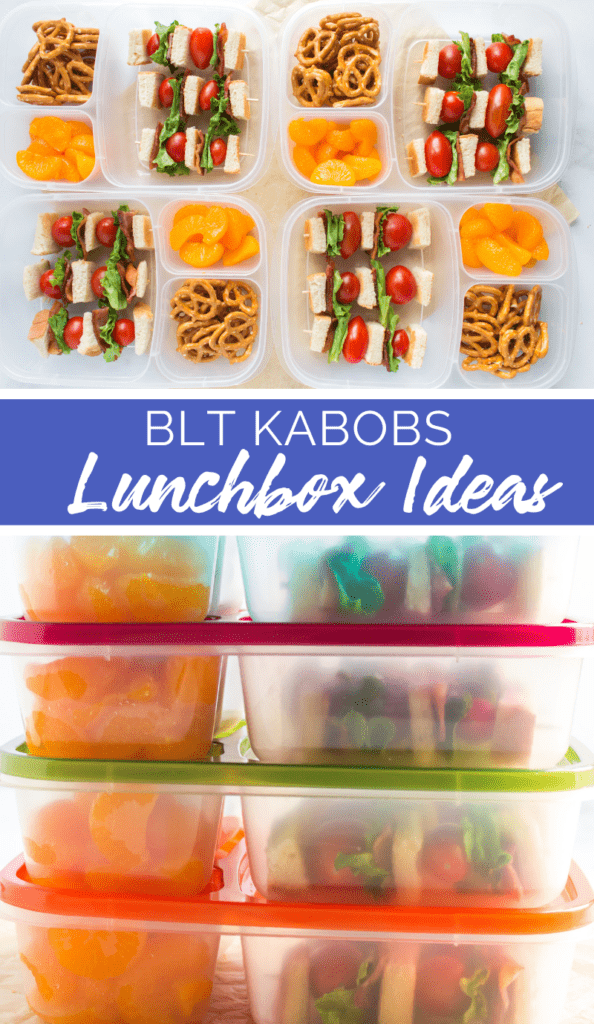 BLT Kabobs Lunchbox Idea packed in Easy Lunchboxes from Family Fresh Meals