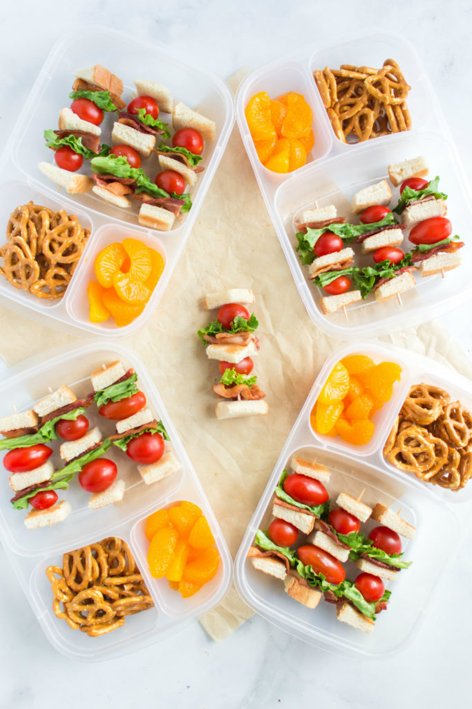 Easy BLT Kabobs Lunchbox Idea - Packed in EasyLunchboxes Family Fresh Meals