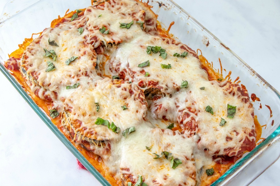 Easy Eggplant Parmesan - baked casserole