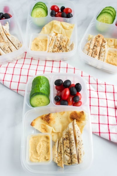 Easy Mediterranean Lunchbox Idea - how to pack a healthy lunch with easylunchboxes