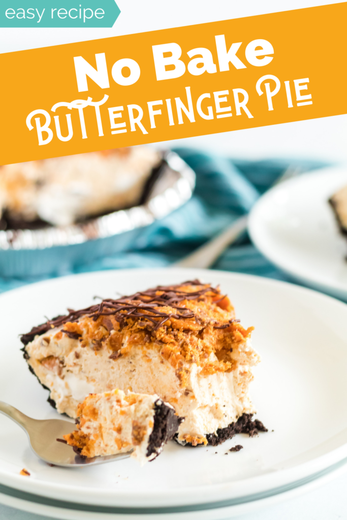 How to Make No Bake Butterfinger Pie recipe from Family Fresh Meals