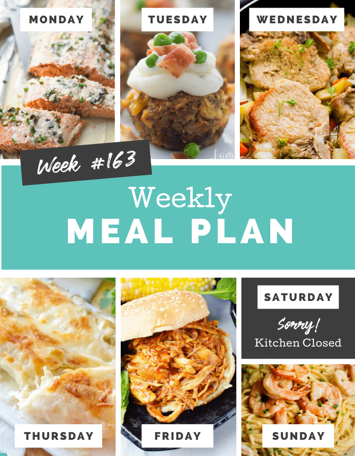 Easy Weekly Meal Plan Week 163