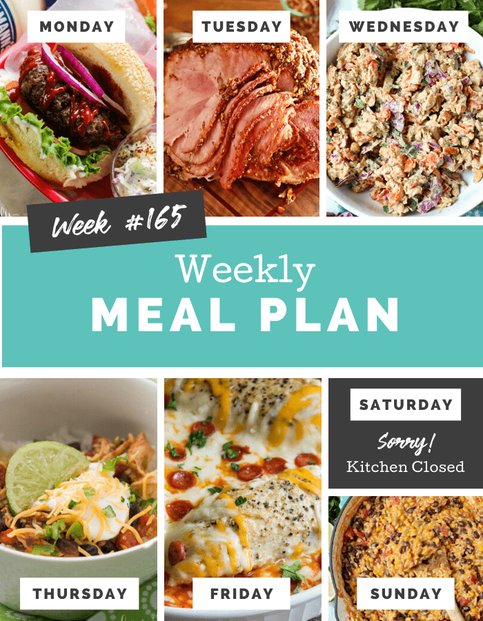 Easy Weekly Meal Plan Week 165