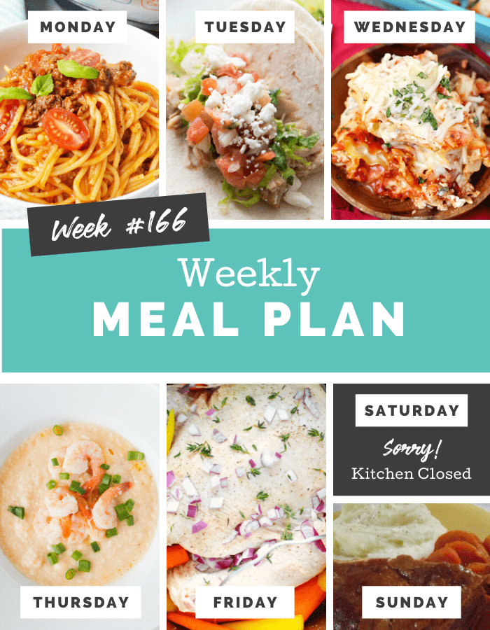 Easy Weekly Meal Plan Week 166