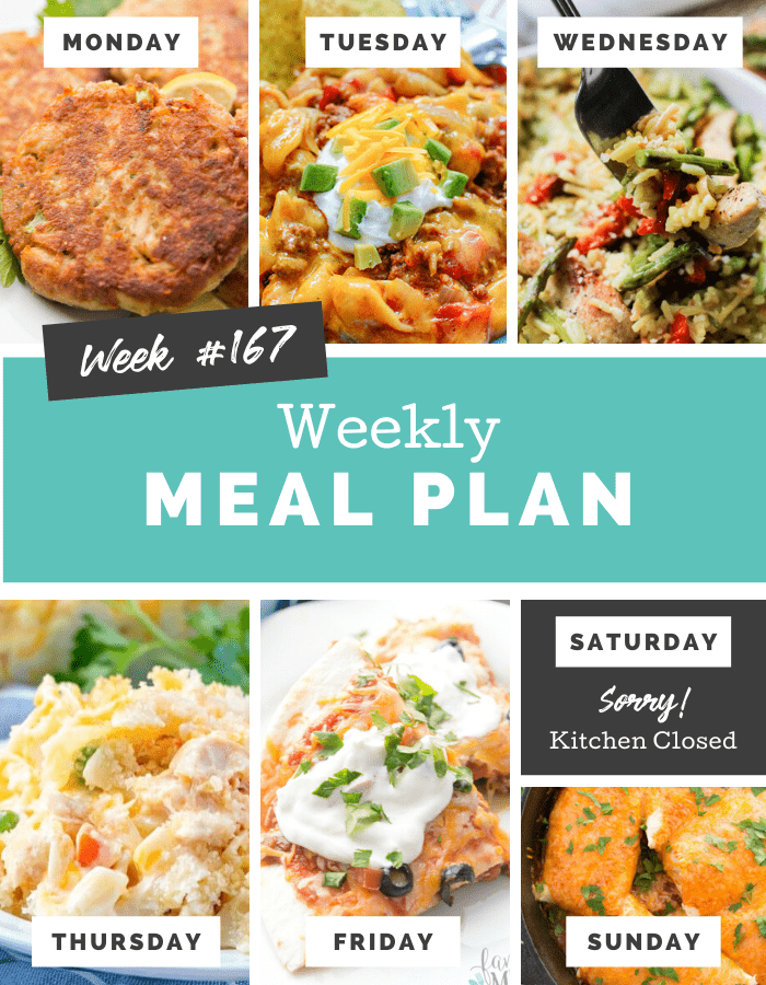 Easy Weekly Meal Plan Week 167