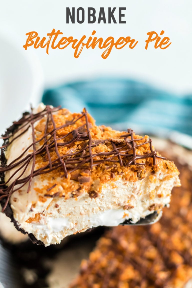 No Bake Butterfinger Pie