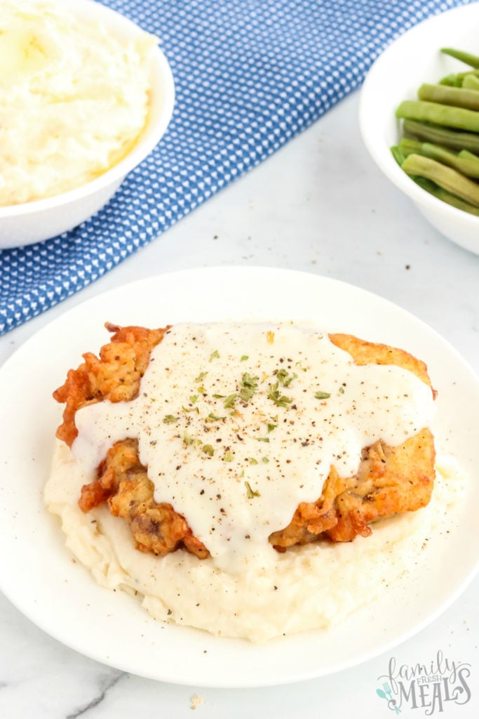 Chicken Fried Steak with White Gravy Recipe - Family Fresh Meals