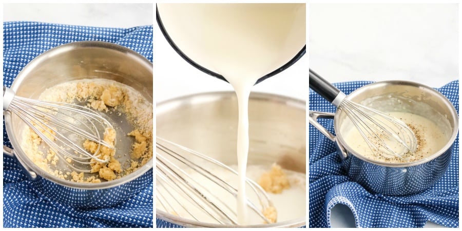 Chicken Fried Steak with White Gravy - showing how to make the white gravy