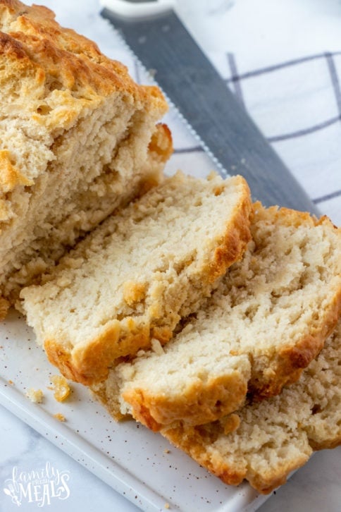 Easy No Yeast Beer Bread Recipe - No yeast packet needed - Family Fresh Meals