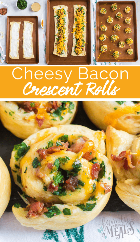 Cheesy Bacon Crescent Rolls Ups recipe from Family Fresh Meals