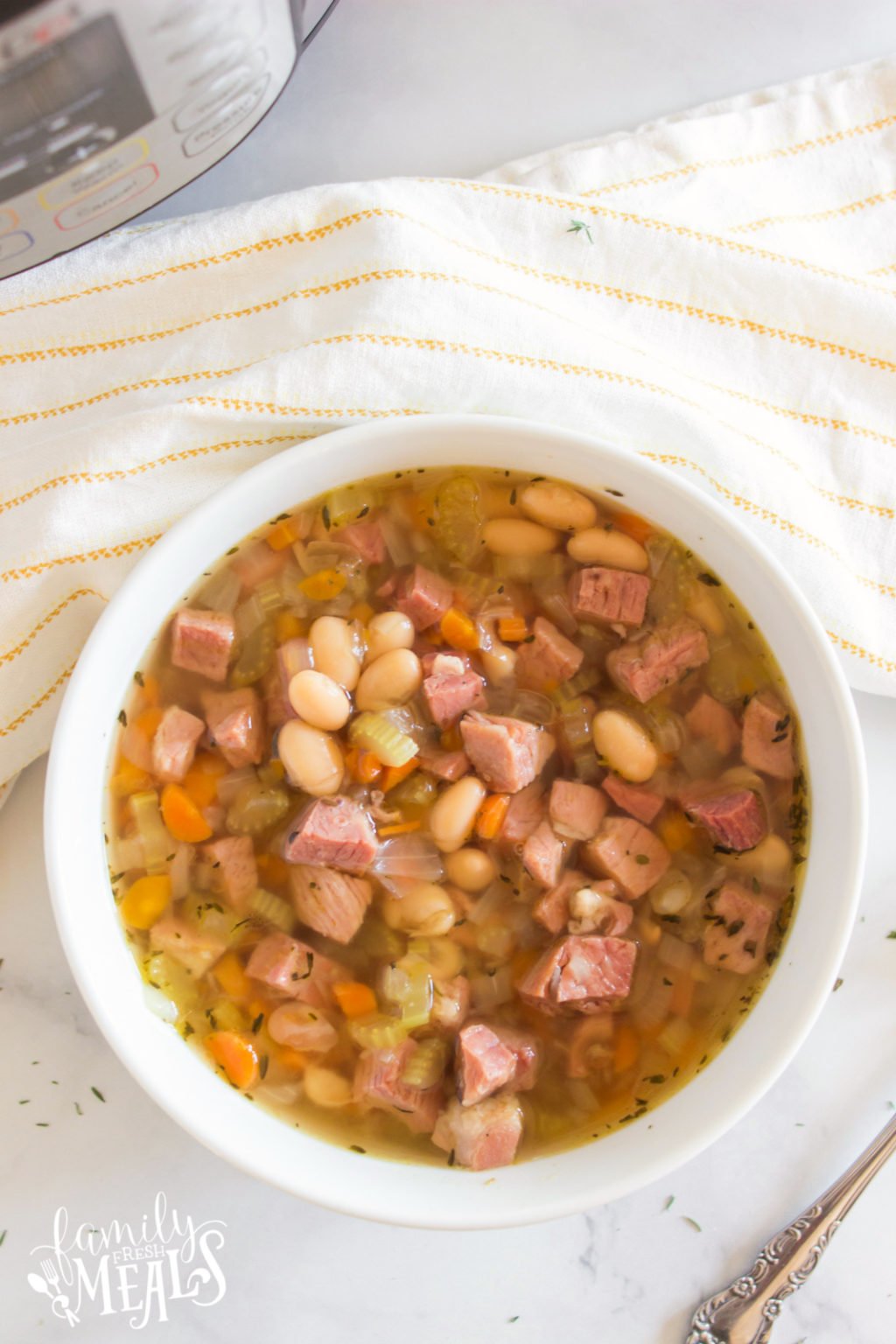 Instant Pot Ham and Bean Soup - Family Fresh Meals