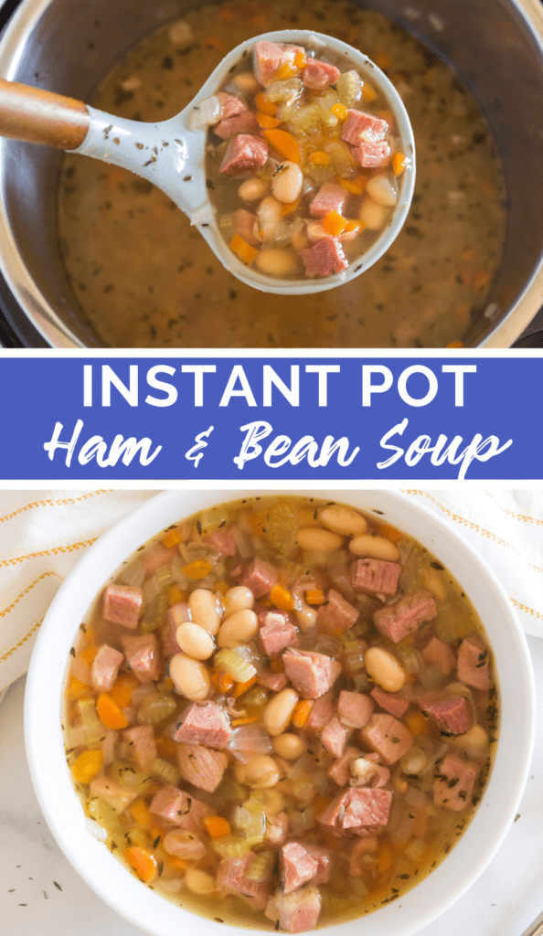 Instant Pot Ham and Bean Soup recipe from Family Fresh Meals