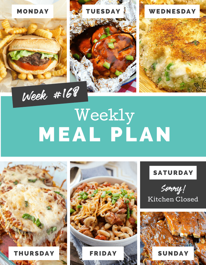 Easy Weekly Meal Plan Week 168