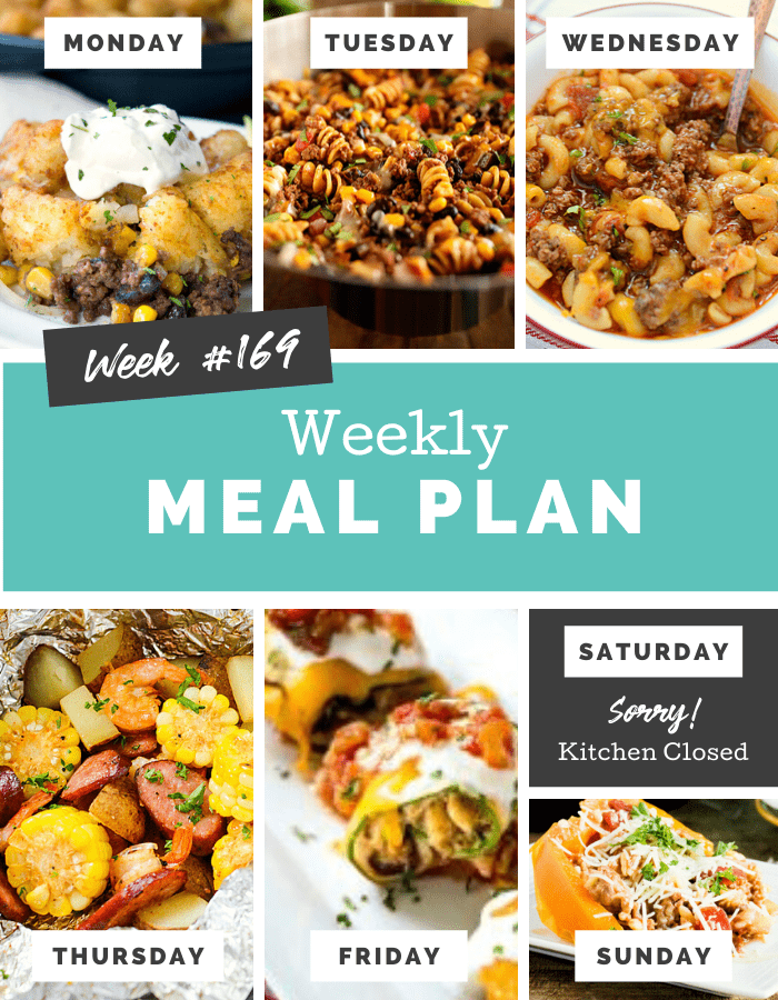 Easy Weekly Meal Plan Week 169