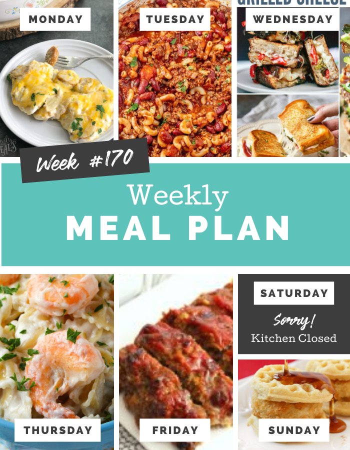 Easy Weekly Meal Plan Week 170