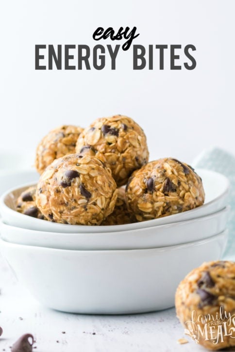 Easy Energy Bites Recipe served in a white bowl