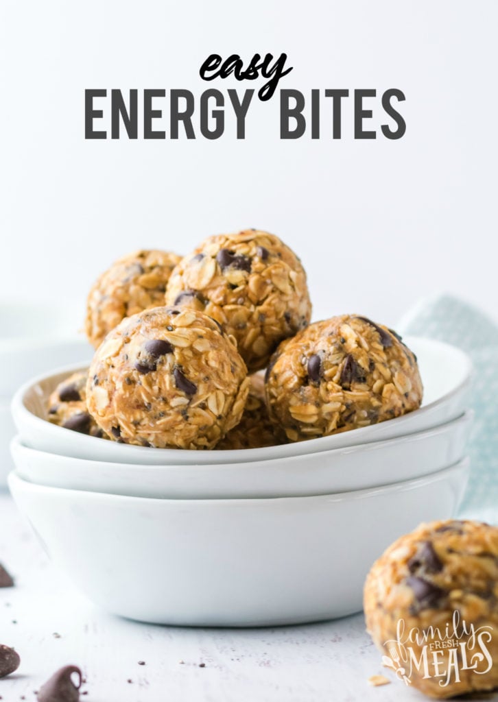 Easy Energy Bites Recipe served in a white bowl