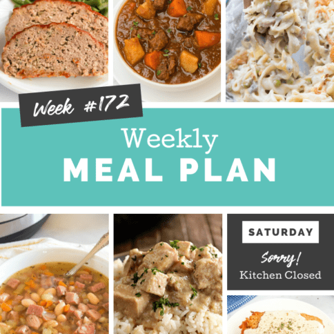Easy Weekly Meal Plan Week 172 Cover Photo