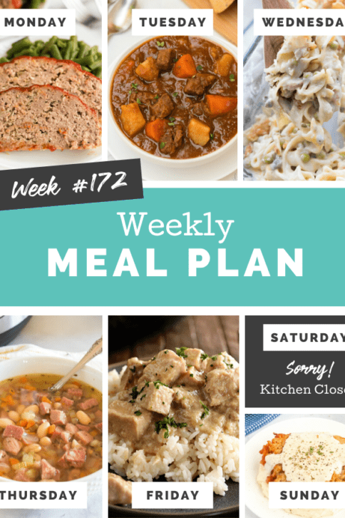Easy Weekly Meal Plan Week 172 Cover Photo