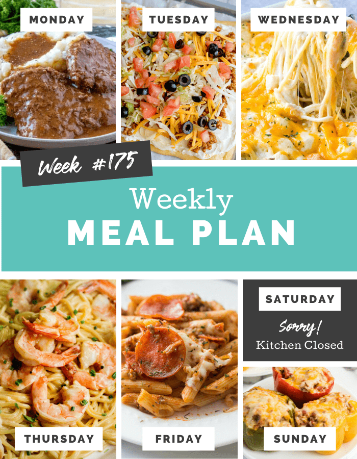 Easy Weekly Meal Plan Week 175