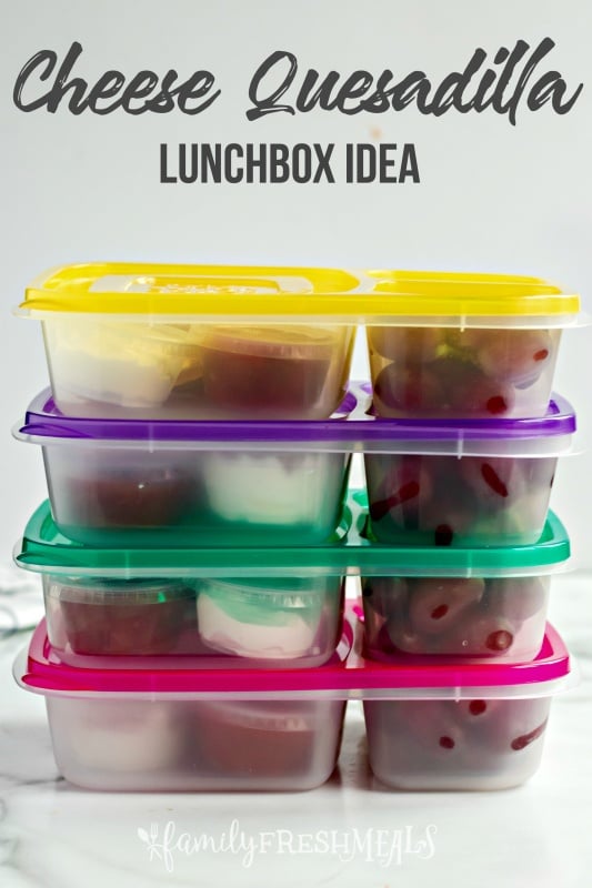 4 lunchboxes stacked on top of each other