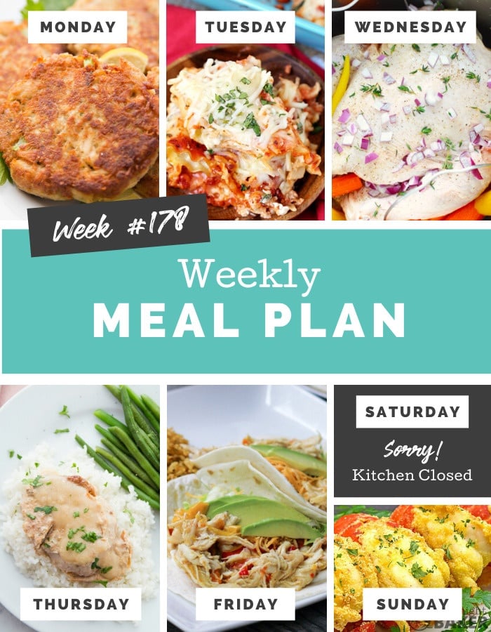 Easy Weekly Meal Plan Week 178