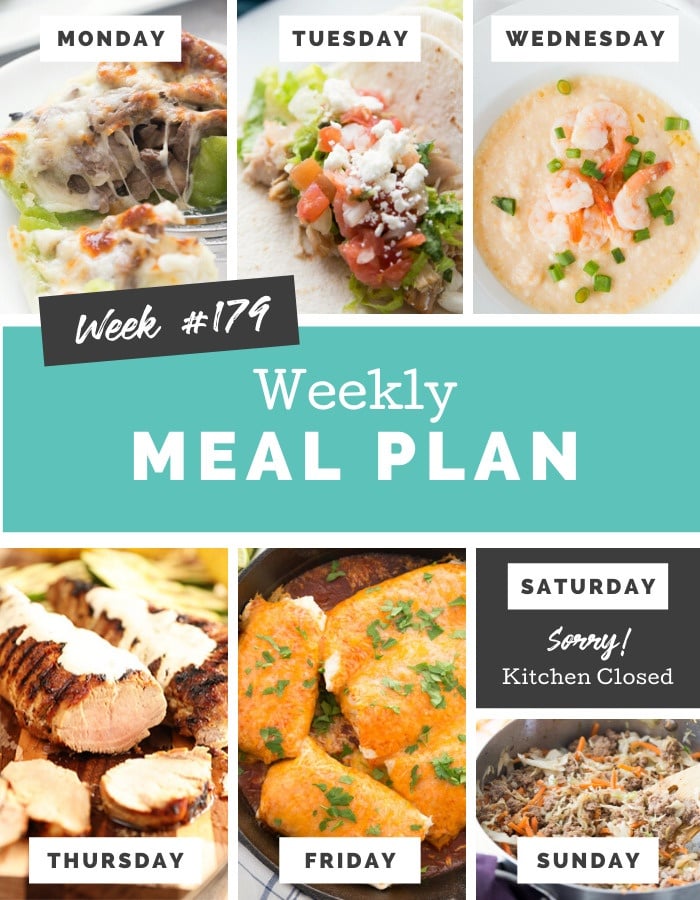 Easy Weekly Meal Plan Week 179