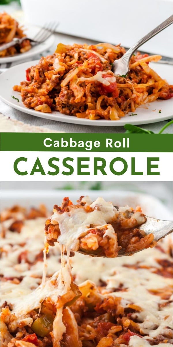 Cabbage Roll Casserole Recipe from Family Fresh Meals  #cabbage #cabbageroll #beef #groundbeef #casserole #lowcarb via @familyfresh