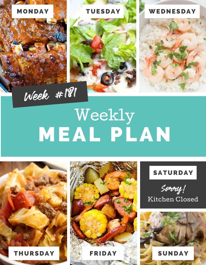 Easy Weekly Meal Plan Week 181 - Family Fresh Meals