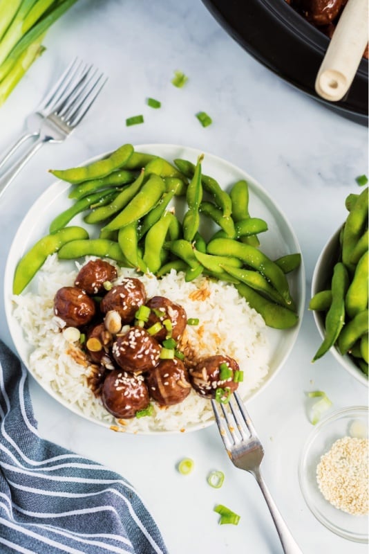Crockpot Teriyaki Meatballs Recipe from Family Fresh Meals via @familyfresh
