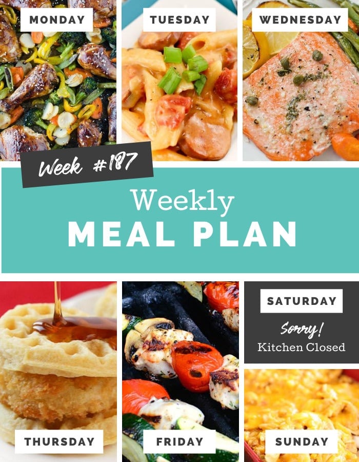 Easy Weekly Meal Plan Week 187 - Family Fresh Meals