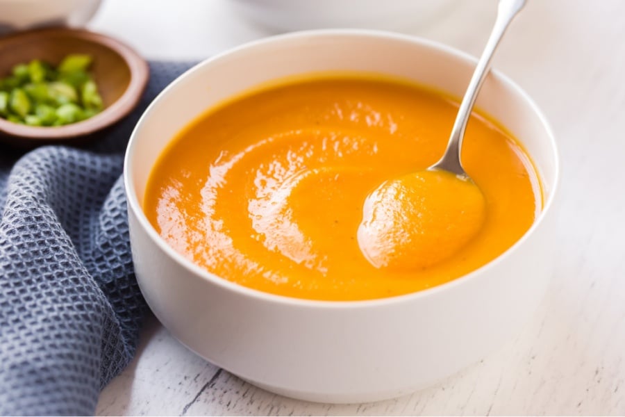 bowl of butternut squash soup