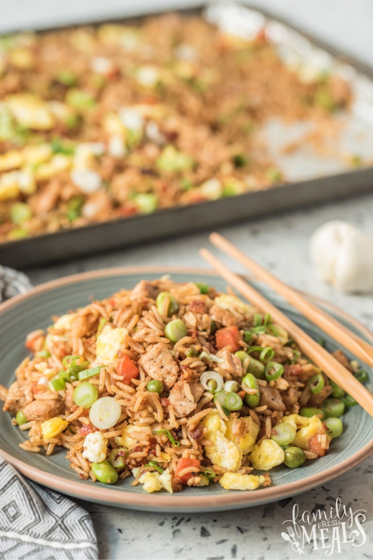 Sheet Pan Pork Fried Rice