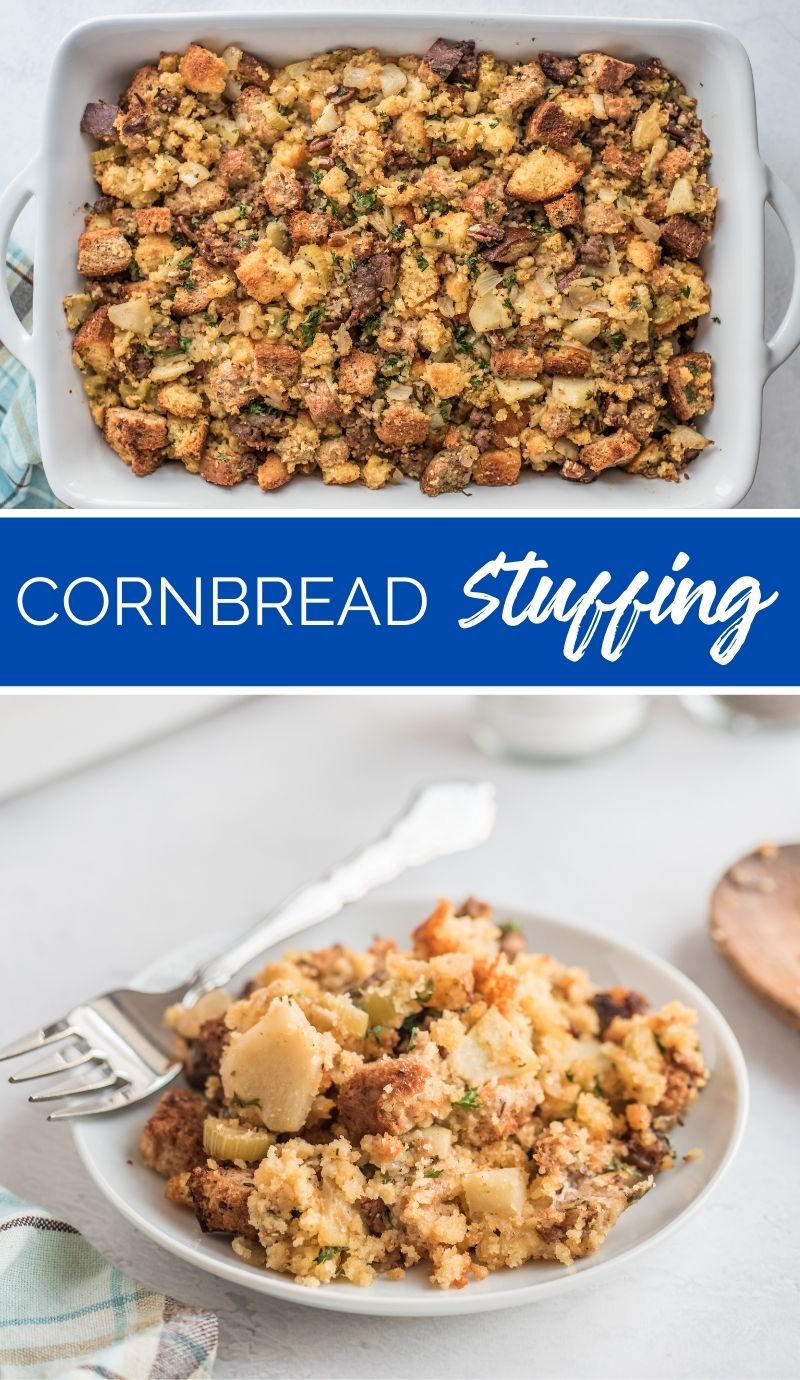 Once you taste this Cornbread Stuffing recipe melt in your mouth, you'll never want to make any other stuffing again. via @familyfresh