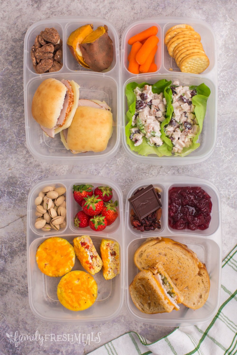Rather than just serve up a rerun of Thanksgiving dinner, here are some new and fun Leftover Thanksgiving Food Lunchbox Ideas. via @familyfresh