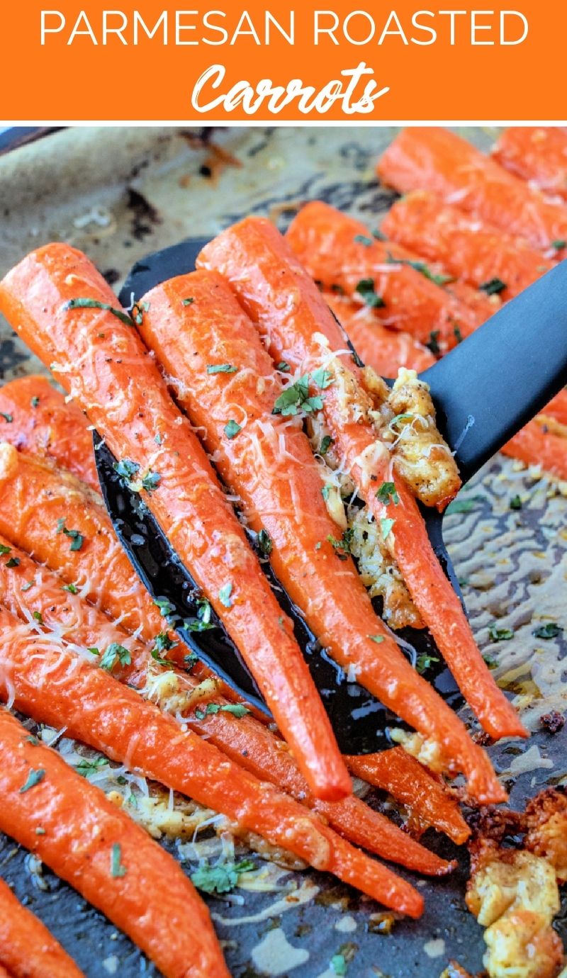 These Parmesan Roasted Carrots will become one of your favorite vegetables side dishes. Crunchy salty on the outside, sweet on the inside. via @familyfresh