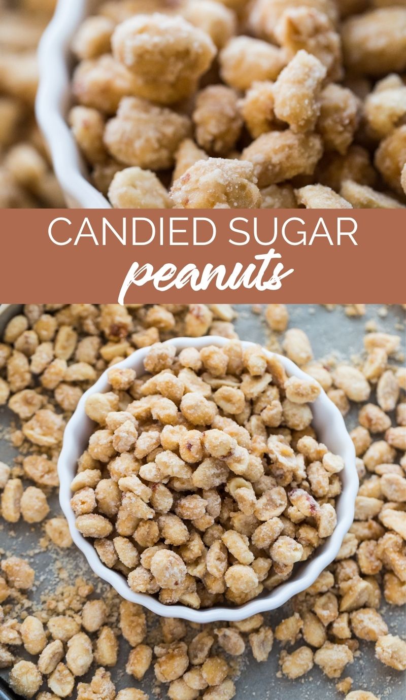 These Candied Sugar Peanuts have a crunchy sugar-coated layers and make a brilliant holiday snacks or addition to your sweet treats table. via @familyfresh