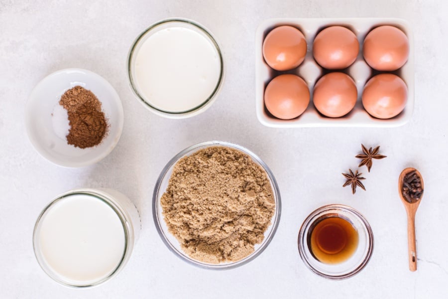 ingredients for homemade eggnog