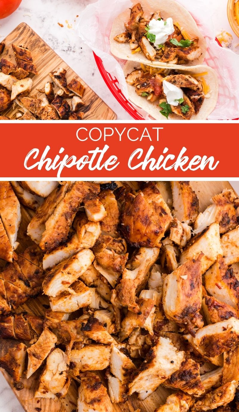 When the family asks to make a trip to Chipotle, wow them instead with this Copycat Chipotle Chicken recipe. Great for tacos, burritos or salads. via @familyfresh