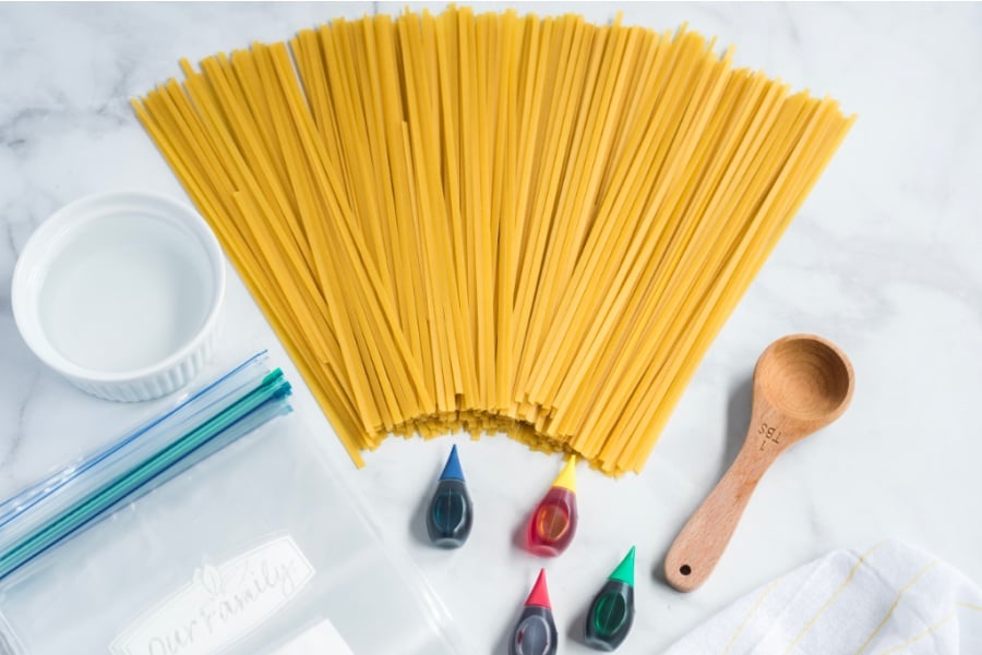 ingredients for rainbow pasta