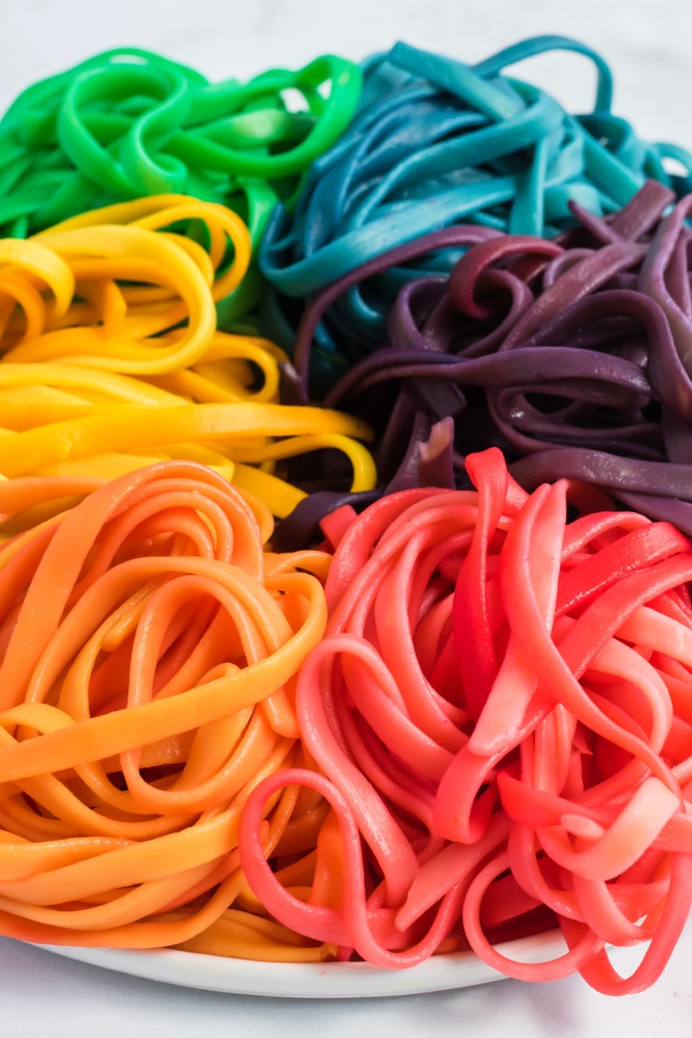 colorful pasta on a plate