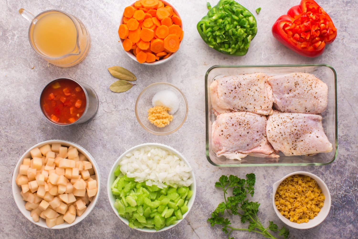 ingredients laid out on a table