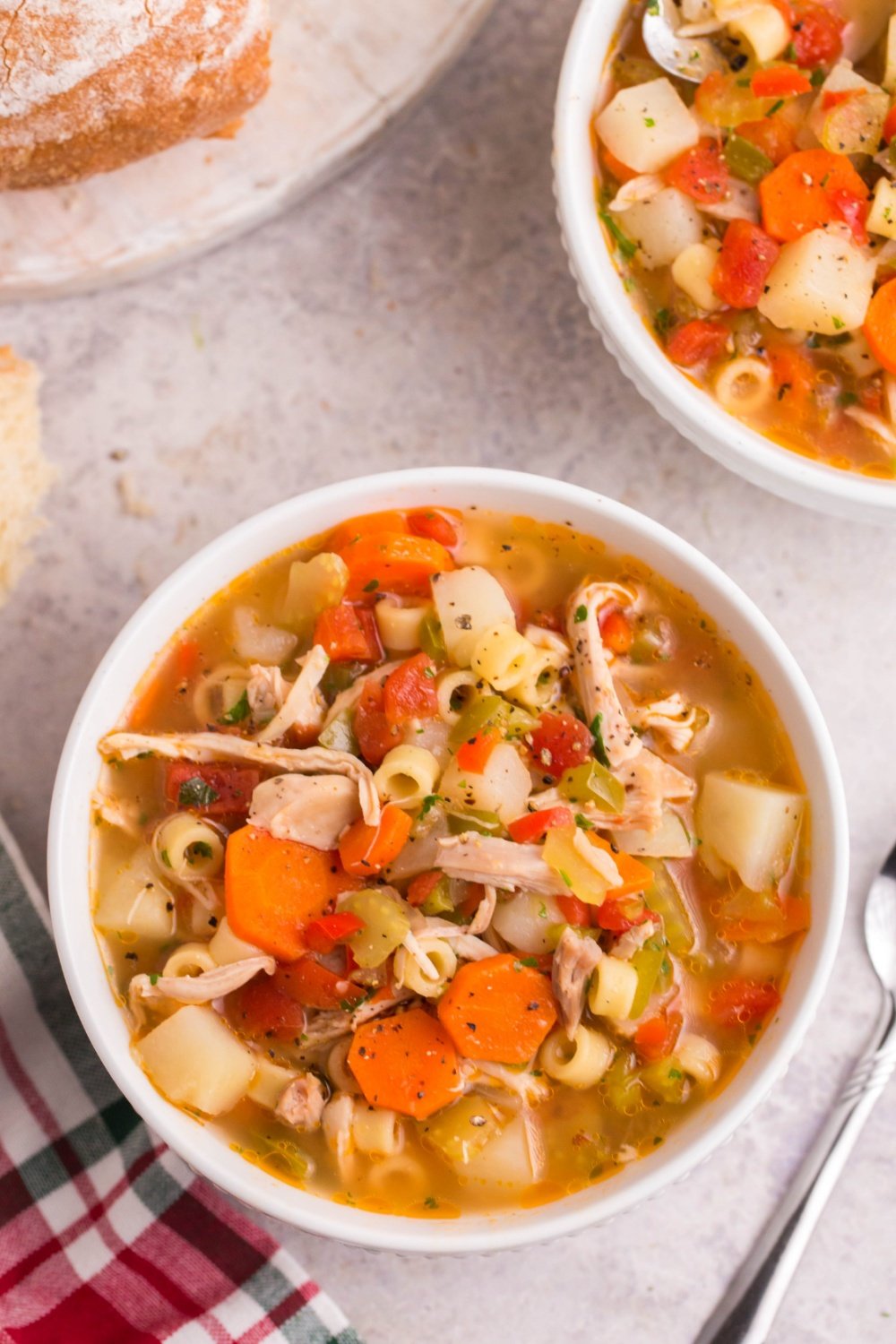This Sicilian Chicken Noodle Soup combines the comfort of plain old chicken noodle soup with the zest and fun of Italian cooking. via @familyfresh