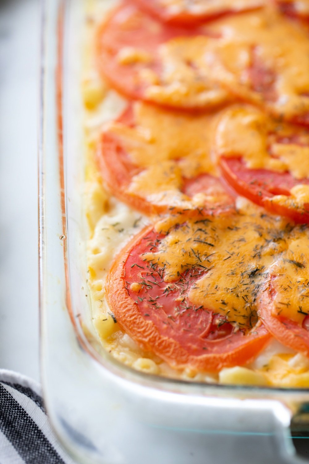 Tuna Melt Casserole in a baking dish