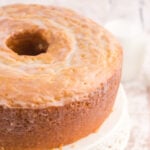 Buttermilk Donut Bundt Cake on a white platter