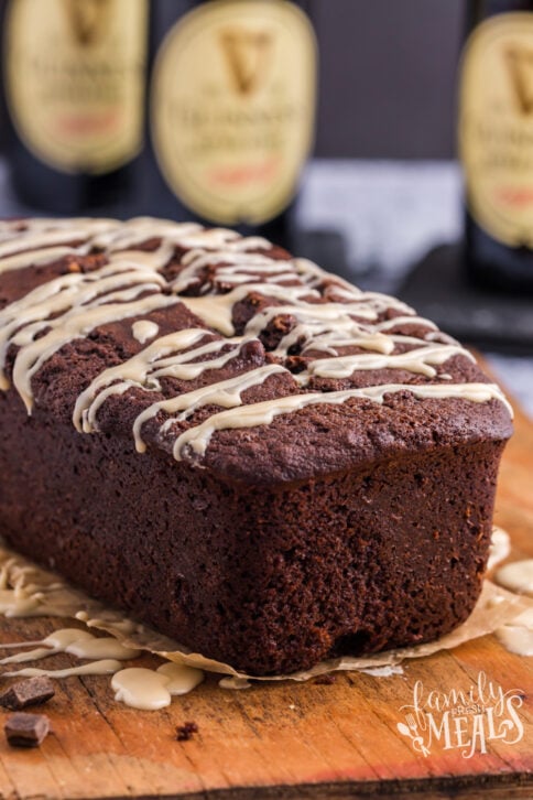 Guinness Chocolate Bread on a cutting board