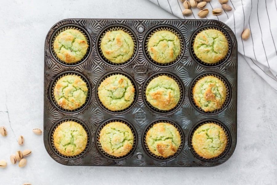 baked muffins in muffin tin