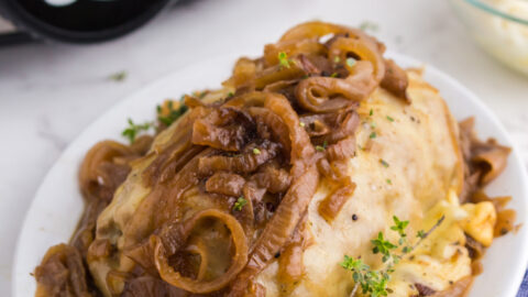 Crockpot French Onion Meatloaf