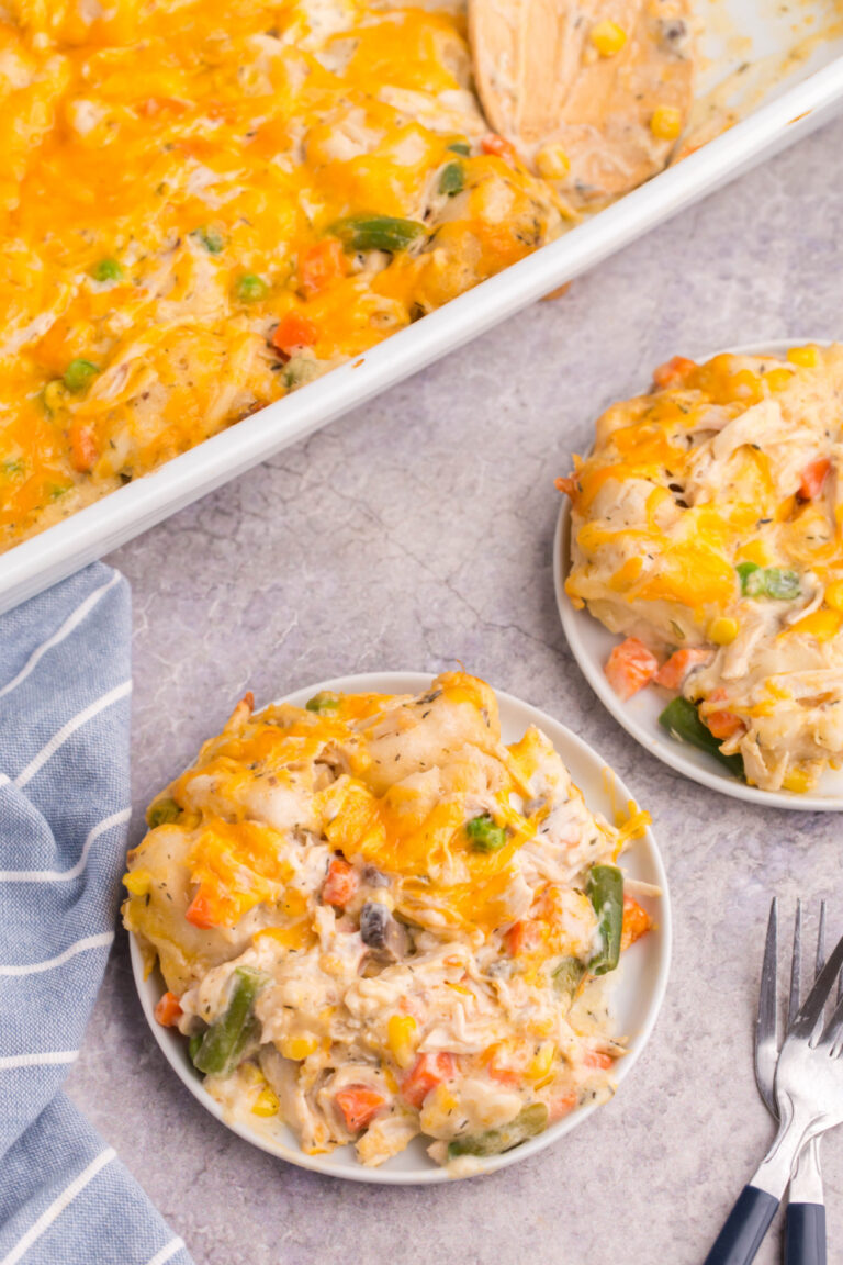 Chicken Pot Pie Bubble Up Casserole