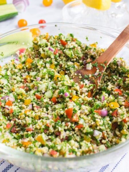 Tabouli Salad in a large bowl